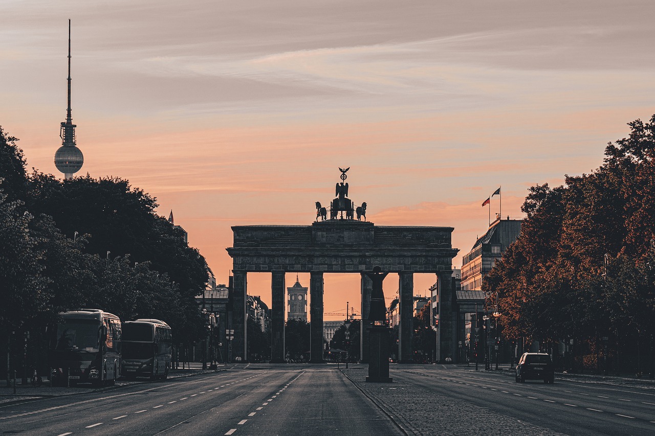 Berlin Sonnenaufgang - Sicht Brandenburger Tor